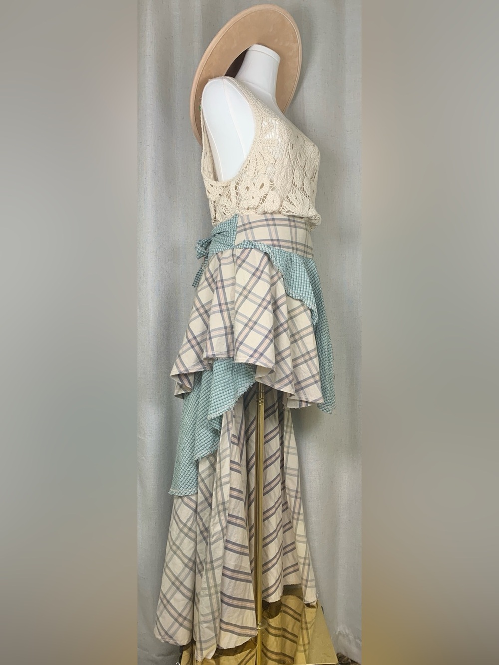 Free People High-Low Plaid Skirt | NEW |Boho Western | Size 6 | RARE $248